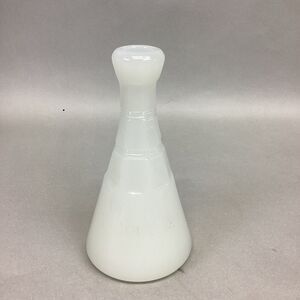 Vintage E.W. Inc Milk Glass Barber Bottle White Clambroth